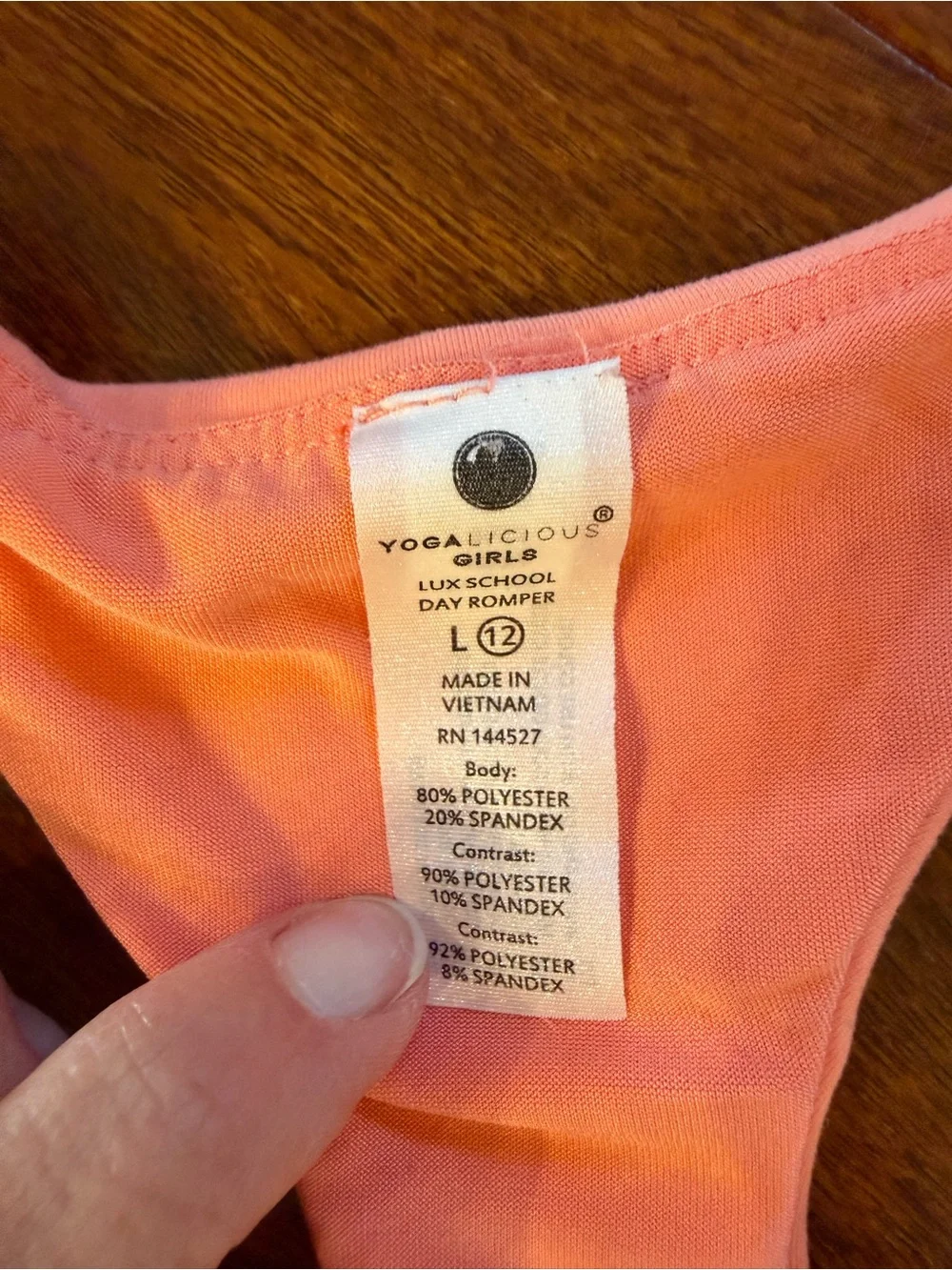 Yogalicious Peach Racerback Romper